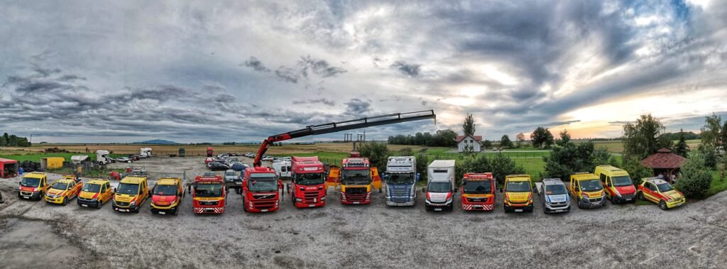 Holowanie i pomoc drogowa Kąty Wrocławskie podczas awarii na drodze, profesjonalna obsługa i szybka reakcja.